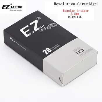 RC1211RL EZ Tatuiruotė Adatos Revoliucijos kasetė Apvalus Įdėklo Sterilizuotas už kasetę, sistemos, mašinos ir spaustuvai, 20 vnt. /daug