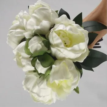 Real / Gamtos Touch PU Bijūnų Pumpurai puokštė vestuvių nuotaka Valdos gėlių nuotakos ranka laikykite gėlės namuose dekoratyvinis ornamentas