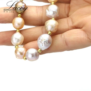 Realus fizinis baroko perlas apyrankės Multi kultūringas gėlavandenių perlų apyrankė 925 sidabro papuošalai vestuvių dukra gimtadienio dovana