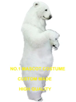 Realus polar bear talismanas kostiumas suaugusiųjų dydis aukštos kokybės kailio balta meška tema anime cosplay kostiumai karnavaliniai 2969