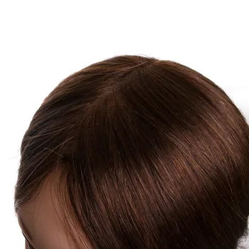 Realus žmogaus plaukų galvos lėlės kirpyklos 16
