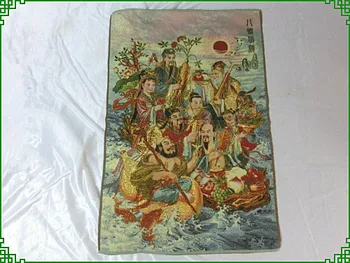 Religinės veiklos Aštuonių Immortals Kirtimo Jūra Thangka, menai ir amatai