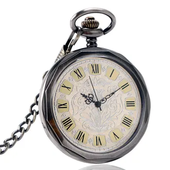 Relojes de bolsillo Mechaninė Vėjo Iki Fob Žiūrėti Išskirtinį Steampunk Atidaryti Veido Stiliaus PocketWatch Grandinės Madinga Vertus Likvidavimo Laikrodis