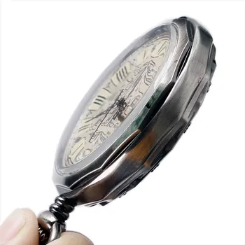 Relojes de bolsillo Mechaninė Vėjo Iki Fob Žiūrėti Išskirtinį Steampunk Atidaryti Veido Stiliaus PocketWatch Grandinės Madinga Vertus Likvidavimo Laikrodis