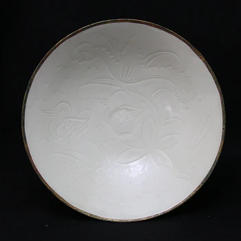 Retas Song Dinastijos(961--1275)Ding Krosnies porceliano dubuo ,Raižyti antis modelio,geriausia kolekcija ir puošmena, Nemokamas pristatymas
