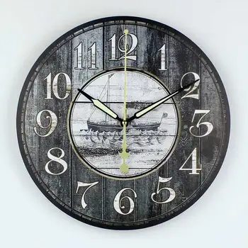 Retro stiliaus kambarį sienų apdailai laikrodžiai visiškai tylus didelės apimties sieninis laikrodis senovinių namų dekoro unikalus 3d sieninis laikrodis