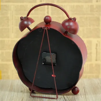Retro Vintage Žadintuvas Dvigubai Bell Apšvietimas Silent Laikrodis, Kvarciniu Dekoratyvinis Stalo Laikrodžiai, Antikvariniai Klasikinis Stalo Laikrodis