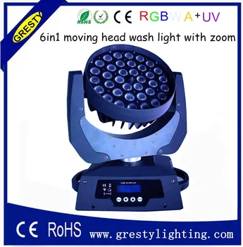 RGBWA UV led plauti rungtynių 25 laipsnių objektyvas 36*18w led judančios galvos plovimo šviesos 6 skirsnis atskirų valdymo dmx etape plauti apšvietimas