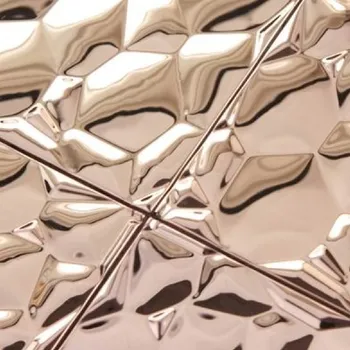 Ripple rose aukso metalo mozaikos plytelės virtuvės backsplash A4650-3