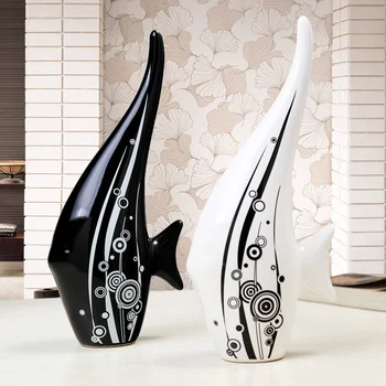 Romantiška Porceliano Bučiavosi Žuvų Mėgėjams Statula Keramikos Pora Modelis Amatų Reikmenys Valentino Dieną, Dekoro ir Vestuvių Dovana