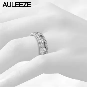 Romantiškas Vestuvių Juostas, Moterų-Gala Laboratorijoje Auginami Deimantų Amžinybės Žiedas 14K 585 Balto Aukso Moissanites Diamond Engagement Ring
