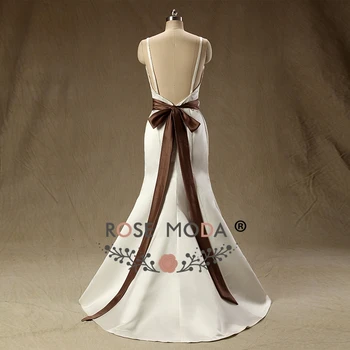 Rose Moda Dviejų Dalių Vestuvinė Suknelė Nėrinių Undinė Vestuvių Suknelės Boho Nuimamas Gėlių Varčios