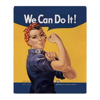 Rosie The Riveter Mes Galime Tai Padaryti Minkštos Vilnos Mesti Antklodę Metimų Vilnos Antklodė Manta Coberto Už Sofa/Lova/Car/Biuro