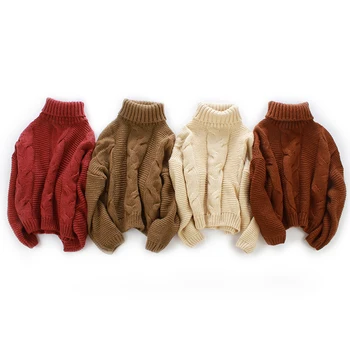 Rudenį ir žiemą naujas aukštos kaklu megztinis moterims korėjos apsidraudimo nuo rizikos prarasti storio pavasarį ir rudenį storio vilna, mezgimo marškinėliai