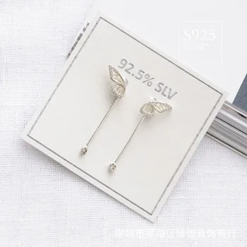 S925 gryno sidabro kutas auskarai 