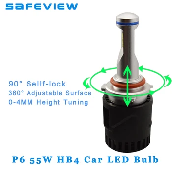 SAFEVIEW 55W 5200 LM HB4 9006 LED Automobilių Žibintų lemputė HB3 9005 CANBUS Pertvarkymo Rinkiniai, Lengvųjų Automobilių dalys, pertvarkymo priekinis žibintas automobilio stiliaus
