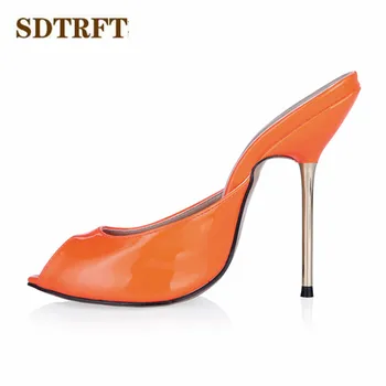 SDTRFT Plius:35-42 43 Vasarinės Basutės SM Sandalai zapatos mujer 11cm aukštakulnį vestuvių bateliai moteris seksuali Crossdresser siurbliai
