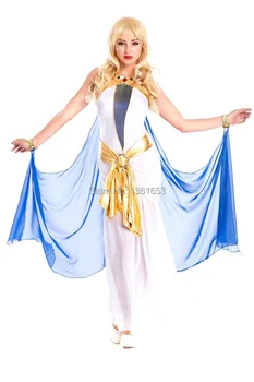 Seksualios Egipto karalienės kleopatros Helovyno cosplay šalies vilkite suknelė žaidimas COS vienodas suknelė