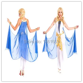 Seksualios Egipto karalienės kleopatros Helovyno cosplay šalies vilkite suknelė žaidimas COS vienodas suknelė