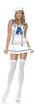 Seksualus apatinis trikotažas Išgalvotas Suknelė Balta Sailor Helovinas kostiumas šalis Klubo Dėvėti m8318