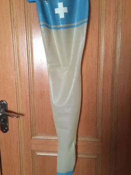 Seksualus moteriški skaidraus latekso korsetas susiuvimo žalsvai kojos slaugos uniformas seksualus latekso gyvulių latekso pėdkelnės Karšto Pardavimo