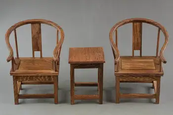 Senosios Kinijos rankų darbas suanzhi Drožyba Retas Pasisekė Rinkinys Stalo ir Kėdės Modelis