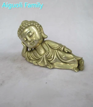 Senoviniai antikvariniai daiktai, Kolekcionuojami Dekoruoti Senas, rankų darbas Tibeto Sidabro Raižyti Sakyamuni Miega Budos Statula/ Skulptūra