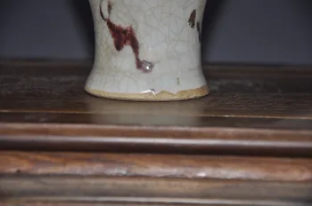 Senovinių kinų keramikos, porceliano Red phoenix crackle vaza kolekcija
