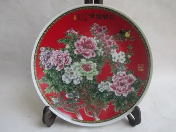 Senovės Kinų keramikos vertus, tapybos, bijūnas hibiscus gėlės valdyba
