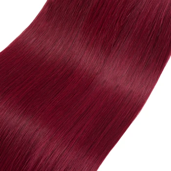 SEXAY Bordo Ryšulių 3 Vnt Ombre Brazilijos Tiesiai Žmogaus Plaukų Pynimas Tamsios Šaknys Ombre Vyno Raudona Ryšulių Brazilijos Plaukų Audimo