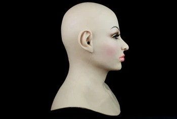[Sf-14] ir Aukščiausios kokybės visą galvą nekilnojamojo veido kaukė, cosplay moterų realus silikono kaukė crossdresser, šalies kaukė kaukių maskaradas
