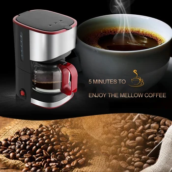SHIPULE Nemokamas Pristatymas 2017 Naujausias Visiškai Automatinis Mėgėjams, Kavos Aparatas, 220V 5-7 Puodeliai Lašinamas Kavos virimo aparatas Amerikos Coffe Mašinos