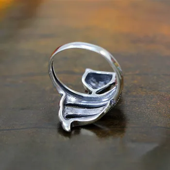 Sidabro papuošalai šviesą Ponios Žiedas Marcasite fox sidabro žiedas