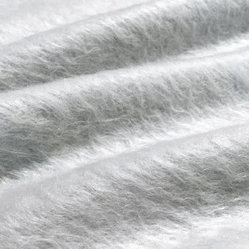 Sidabro pasaulio mados apribota 2017 žiemos Angoros kašmyro vilnos audinio kailis ilgas albaca audiniai tissu kratinys tela tissus