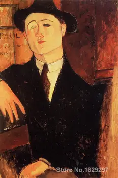 Sienos menas šiuolaikinio Portretas Paul Guillaume Amedeo Modigliani Paveikslai Rankų dažytos Aukštos kokybės