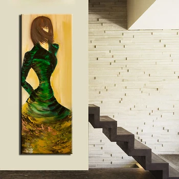 Sienos Nuotraukas ekologiškos mados jaunų moterų, sienų tapyba už namų dekoro idėja naftos tapyba meno atspausdinti ant drobės, Įrėminti Nr.