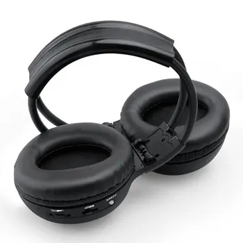 Silent Disco visos sistemos juoda lankstymo belaidės ausinės - Ramioje Klub Šalies Pluoštas (2) Ausinės + 2 Siųstuvai)
