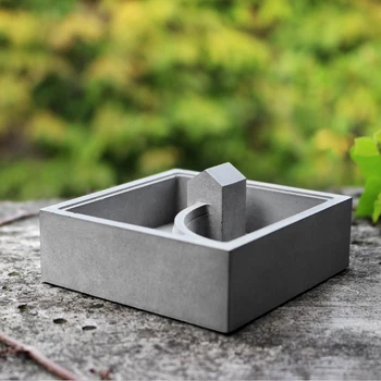 Silikono gėlių vazonai, pelėsių 3d rankų darbo Cemento formų silikagelio betono liejimo formos vaza geometrijos pelėsių saugojimo dėžutė