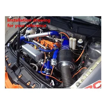 Silikono radiatorius intercoolerio Radiatoriaus Žarnos Komplektas Toyota Starlet Turbo EP91 Glanza (2vnt) EP-TYR034