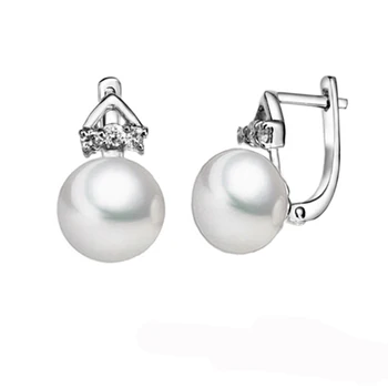 Sinya 8.5-9mm AAA klasės perlų auskarai 925 sterlingas sidabro užrakto auskarai moterims fine jewelry Euro karšto pardavimo