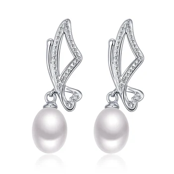 Sinya silver pearl stud auskarai moterų mylėtojas Mum geriausia dovana kalėdų, naujųjų metų vestuvių nauja papuošalų 2018 Naują atvykimo