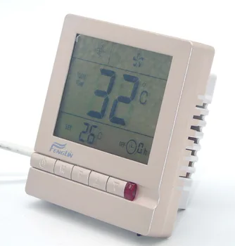 Skaitmeninis led temperatūros kontrolės jungiklis, termostatas su šampanu skydelis