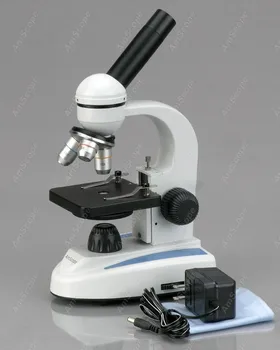 Skaitmeninis Studentų Mikroskopu--AmScope Prekių 40X-1000X Metalo Rėmelis Stiklo Optika, Skaitmeninė Studentų Mikroskopas + 1.3 MP USB vaizdo formuotuvo