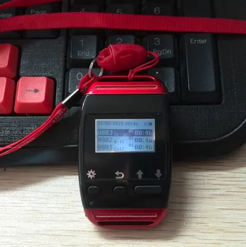 Skambina radijo ieškos Sistema Su Gražia LED Black/Red Riešo Žiūrėti Imtuvas & Ryšio Siųstuvo Mygtuką, Pager(1 žiūrėti+27 skambinimo mygtuką)