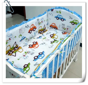 Skatinimas! 6pcs kūdikių patalynės komplektas užuolaidų lovelę bamperis vaikiška lovelė rinkinius kūdikio lovos ,apimti (bamperiai+lapo+pagalvė padengti)