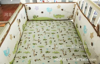 Skatinimas! 6pcs Siuvinėjimo vaikiška lovelė patalynės komplektai, Patalynė kūdikių bamperis nustatyti,apima (bamperiai+antklode+lova padengti)
