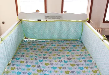 Skatinimas! 7pcs Siuvinėjimo kūdikio lovelę bamperis vaikiška lovelė rinkinys kūdikiams, kūdikių lova bamperis,apimti (bamperiai+antklode+lova padengti+lova sijonas)