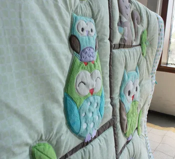 Skatinimas! 7pcs Siuvinėjimo lovelę kūdikių patalynės naujas žiemos Patalynė vaikiška lovelė patalynės komplektas ,apimti (bamperiai+antklode+lova padengti+lova sijonas)