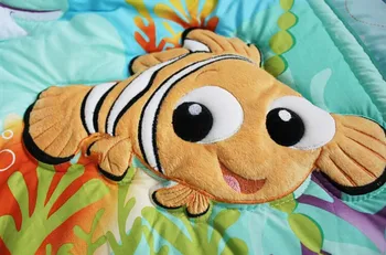 Skatinimas! 7PCS Siuvinėjimo Vandenyno Kūdikių Patalynės Rinkinys Naujagimiui Animacinių filmų Lovelę Patalynė ,apimti(bamperis+antklode+lova padengti+lova sijonas)