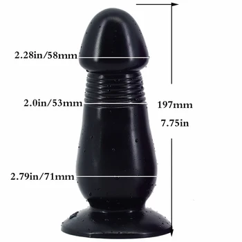Skersmuo 7cm didžiulis analinis kaištis Grybo galva analinio sekso žaislus butt plug 3 spalvų pasirinkti analinis kaištis suaugusiųjų sekso žaislais vyrams gėjų sekso žaislai